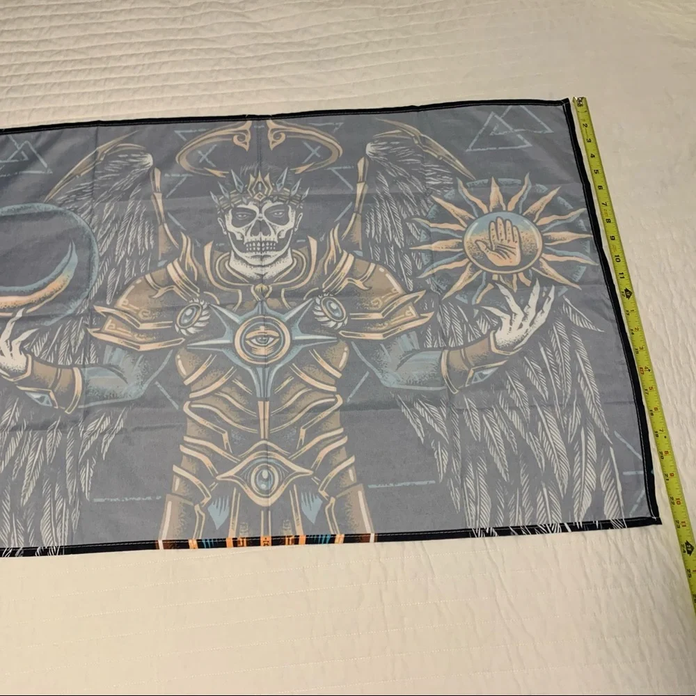 Skeleton skull tapestry emperor wings night day skull moon god all seeing eye